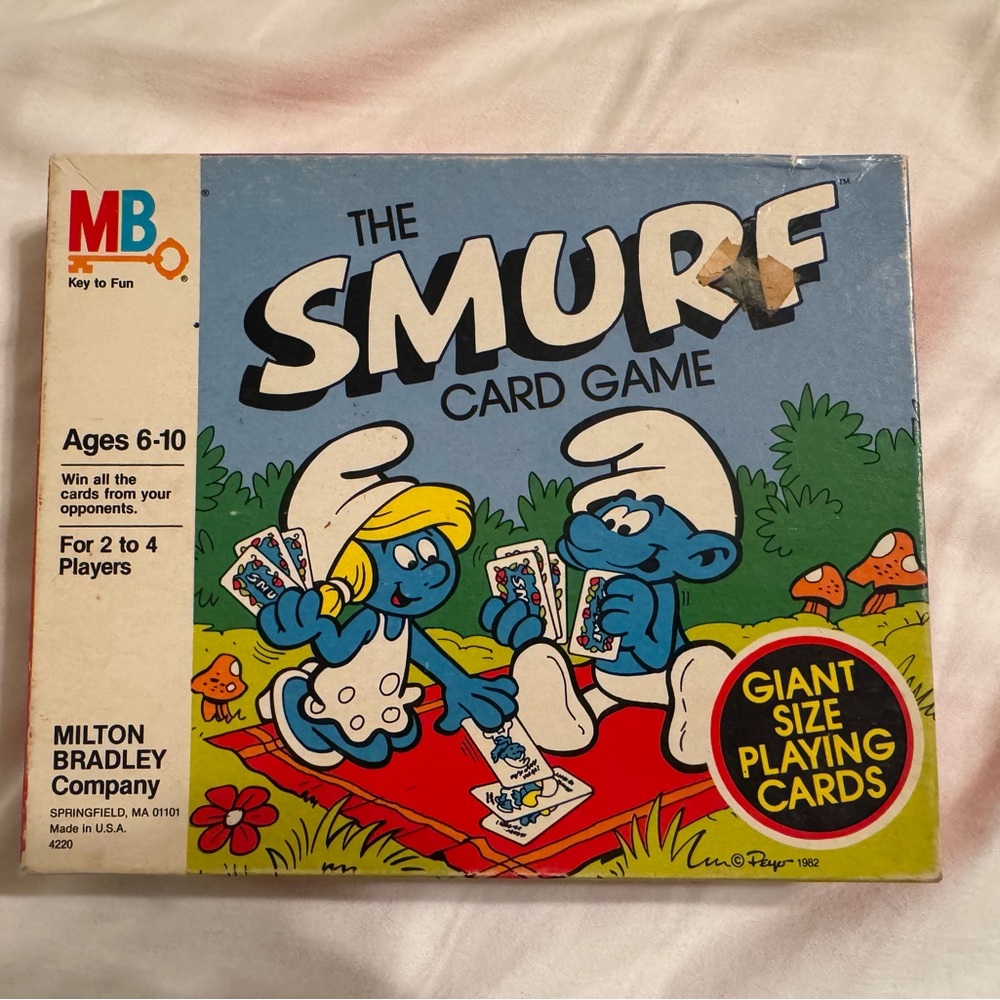 The Smurf Card Game - Vintage 1982